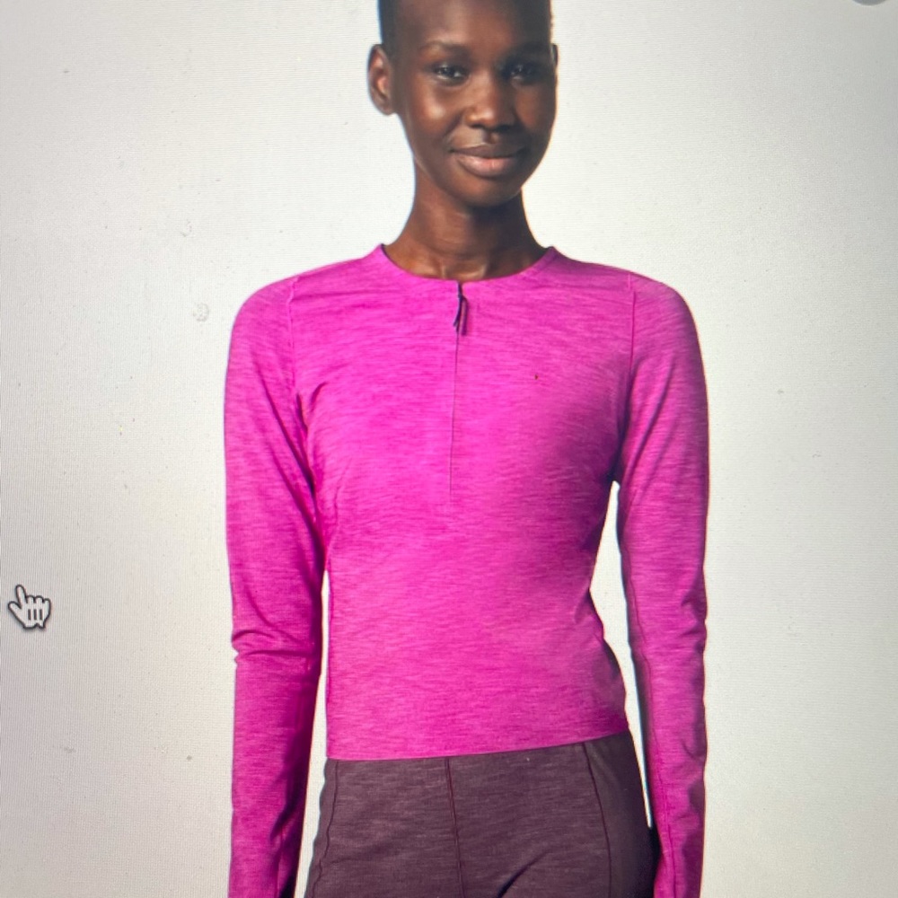 Lululemon reykur long sleeve top in fuscia